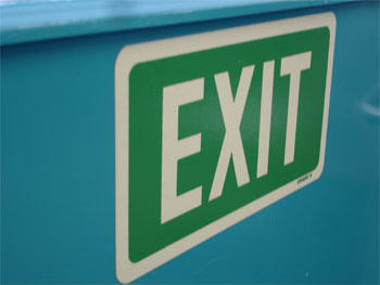 Photo of Exit signage
